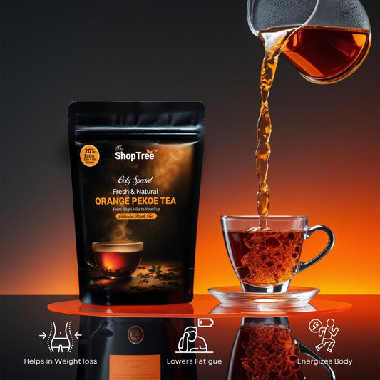 Premium Ooty Special Orange Pekoe Black Tea – 300g (250g + 50g Free) 150 cups | Loose Long Leaf Tea | Perfect for Lemon Tea Lovers
