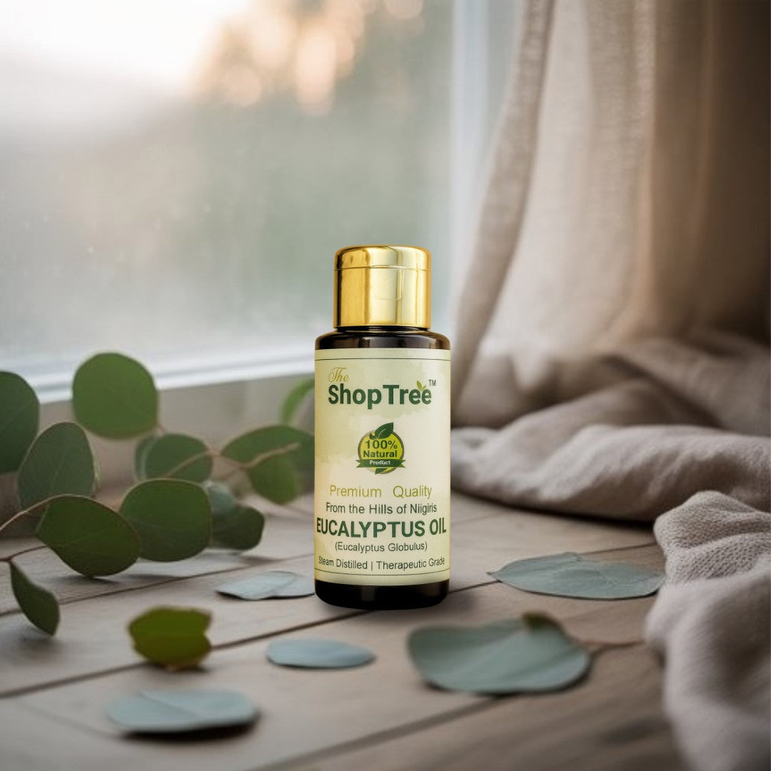 Eucalyptus Oil | Pure Steam Distilled Nilgiri Oil | Relief for Cold, Cough, Headache, Pain, Congestion & Aromatherapy