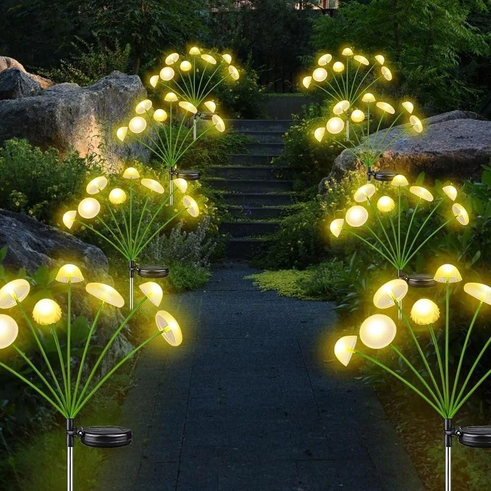 5 Watt 8 LED Solar Mushroom Garden Solar Light