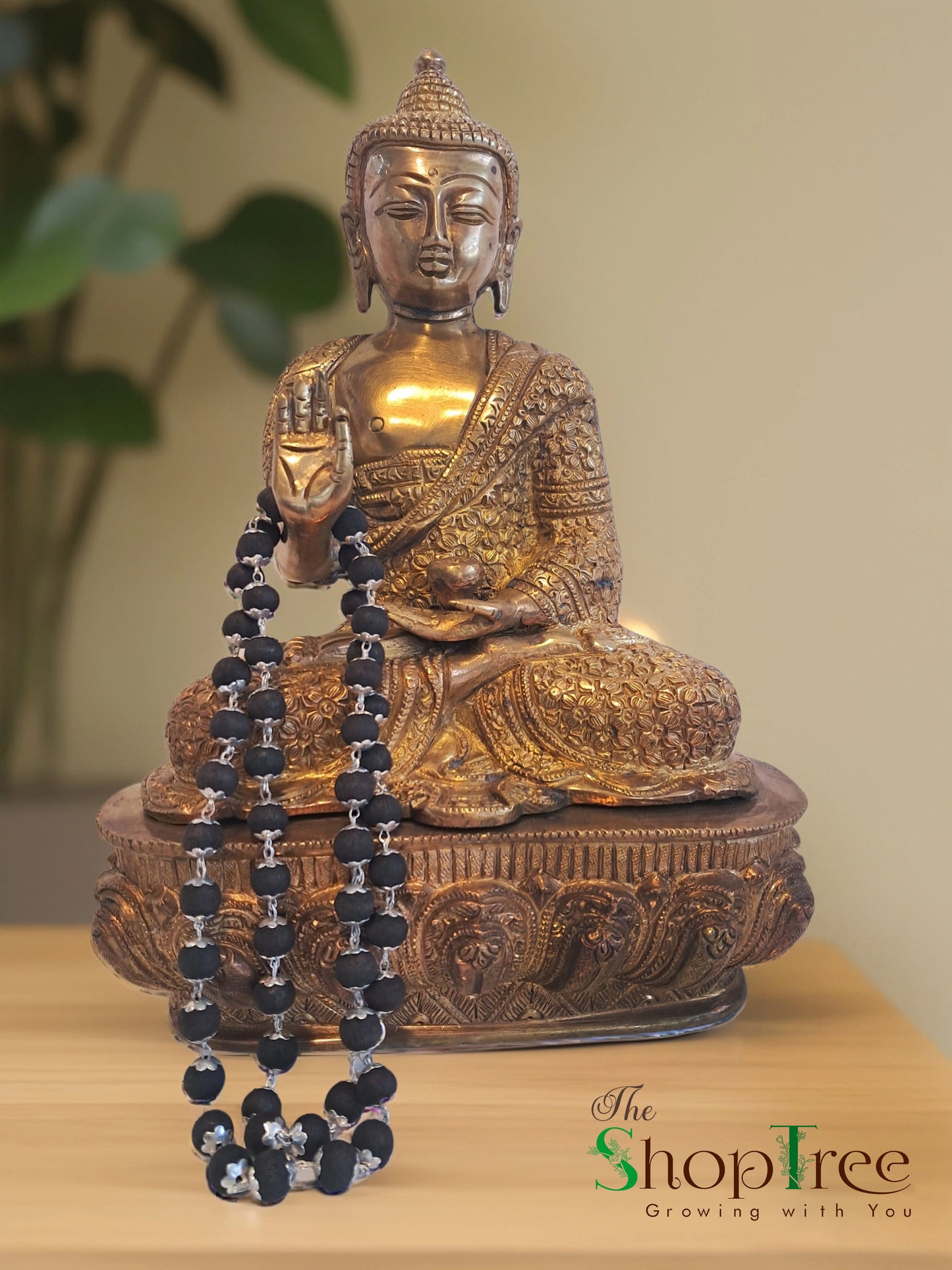 100% Natural Karungali Malai with Silver Plated Cap | Natural Ebony Wood | 8mm Beads | 54 Beads | Divine Protection & Spiritual Energy