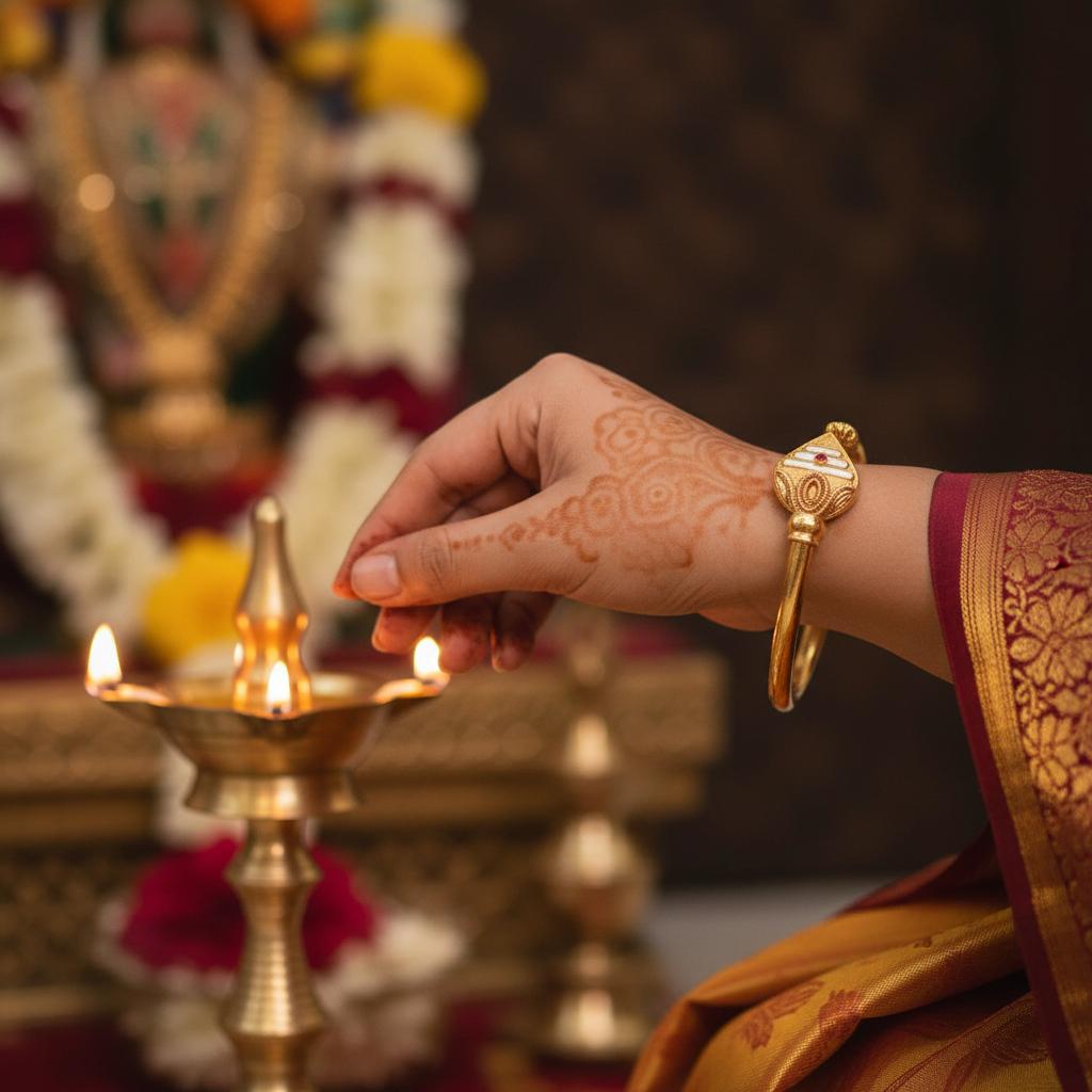 Panchaloha Vel Mayil Kada/Kaapu/Bracelet | Impon/Five Metal | Traditional Murugan Kaapu | Divine strength & Spiritual Healing