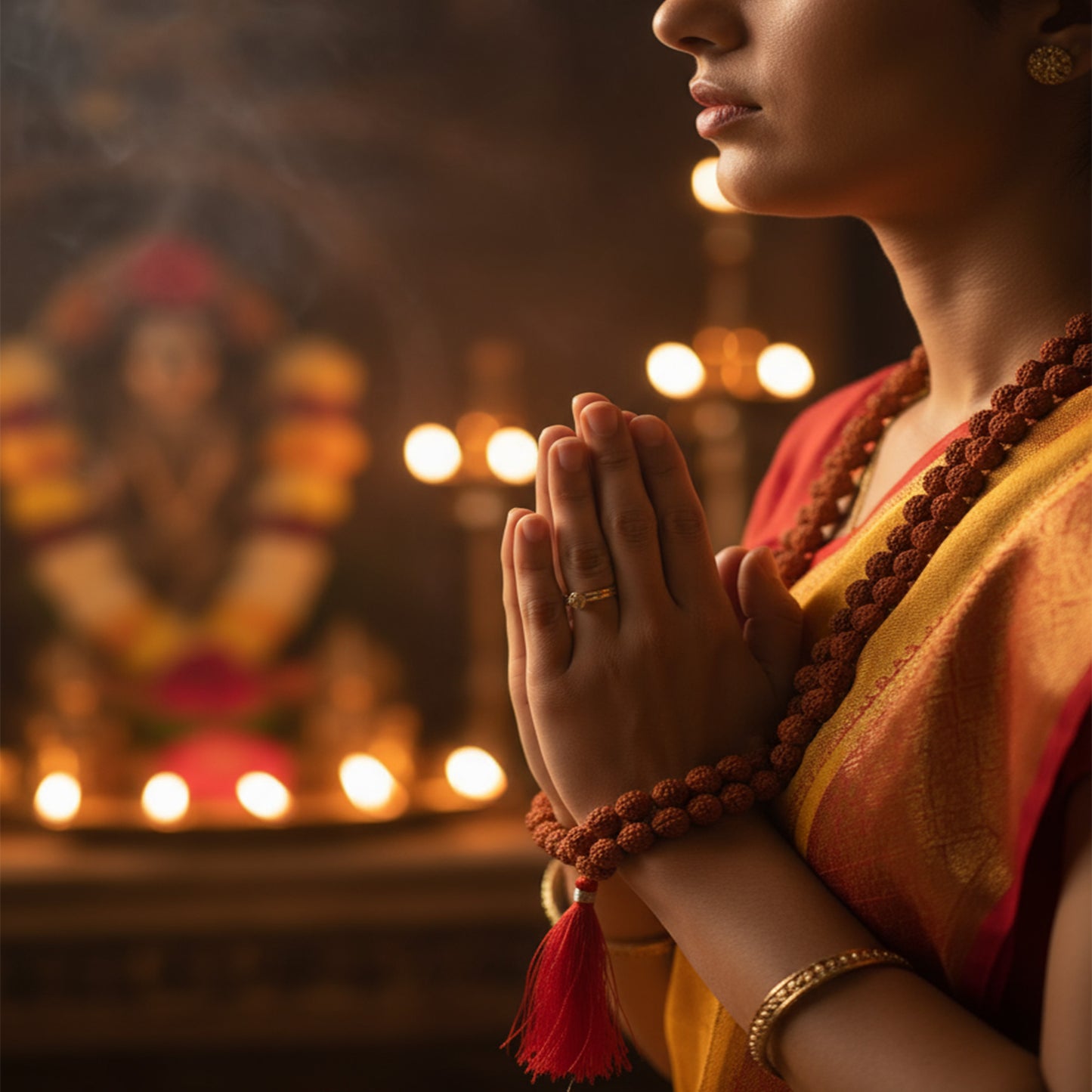 100% Natural 5 Face Rudraksha Mala 8mm – With Lab Testing Certificate | Original Panchmukhi Rudraksh Mala (108+1 Beads)