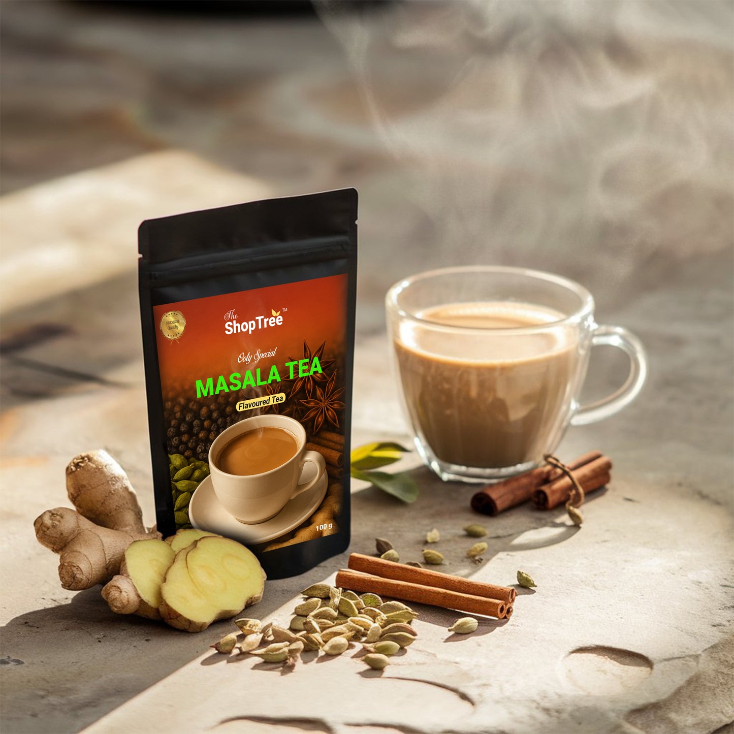 Ooty Special Masala Tea – 100g Pouch | Premium CTC handcrafted Blend with Freshly Ground Spices