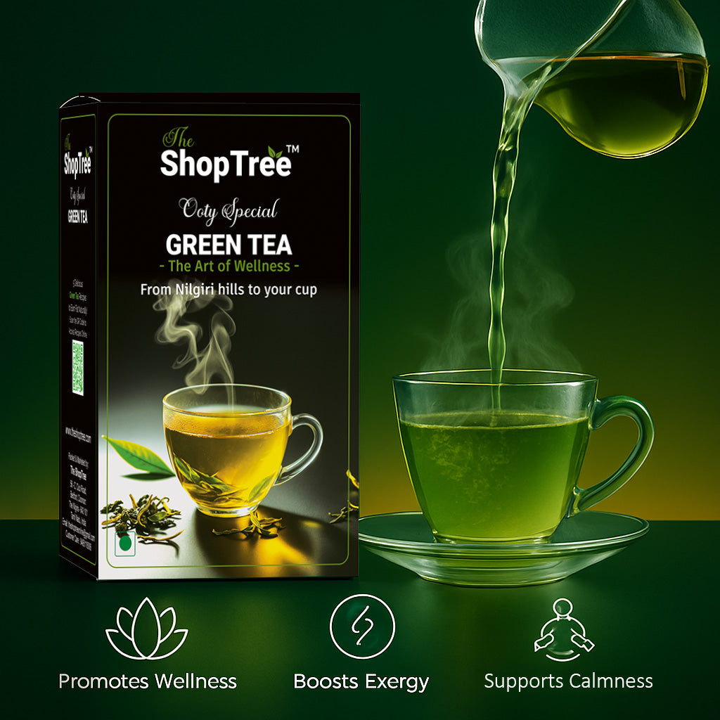 Ooty Special Premium Green Tea | Loose Long Leaves | Fresh from Nilgiri Hills | 250 g | Reduce Belly Fat | No Added Preservatives