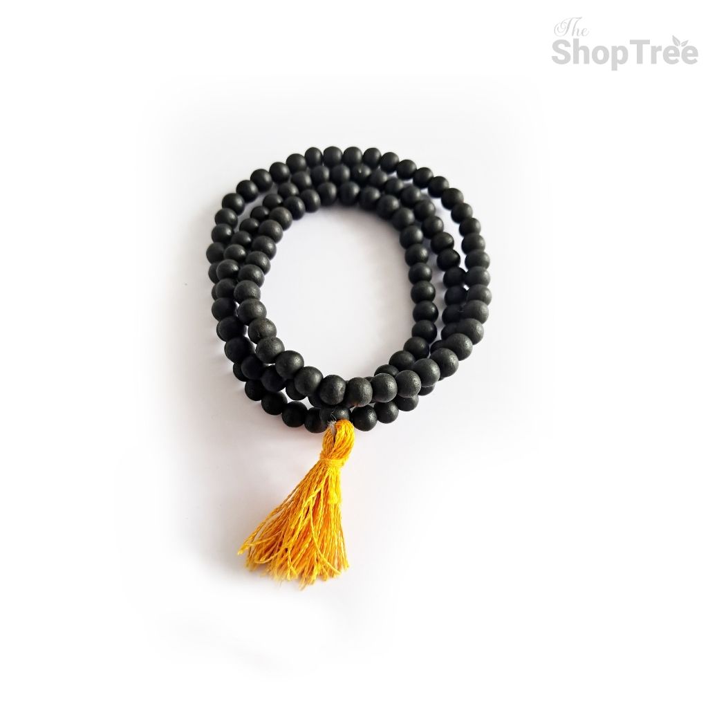 Karungali Malai with Authenticity Certificate | Natural Ebony Wood | 8mm Beads | 108+1 Beads | Divine Protection & Spiritual Energy