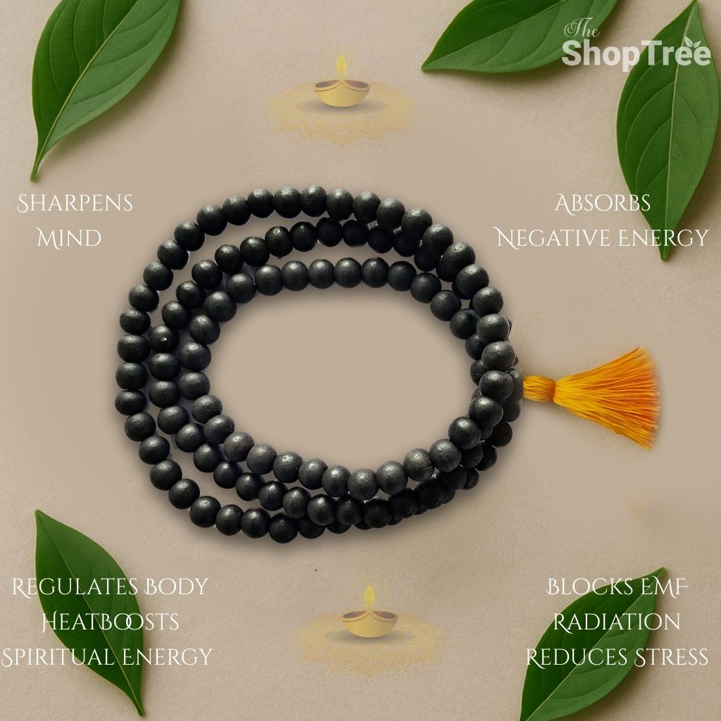 Karungali Malai with Authenticity Certificate | Natural Ebony Wood | 8mm Beads | 108+1 Beads | Divine Protection & Spiritual Energy
