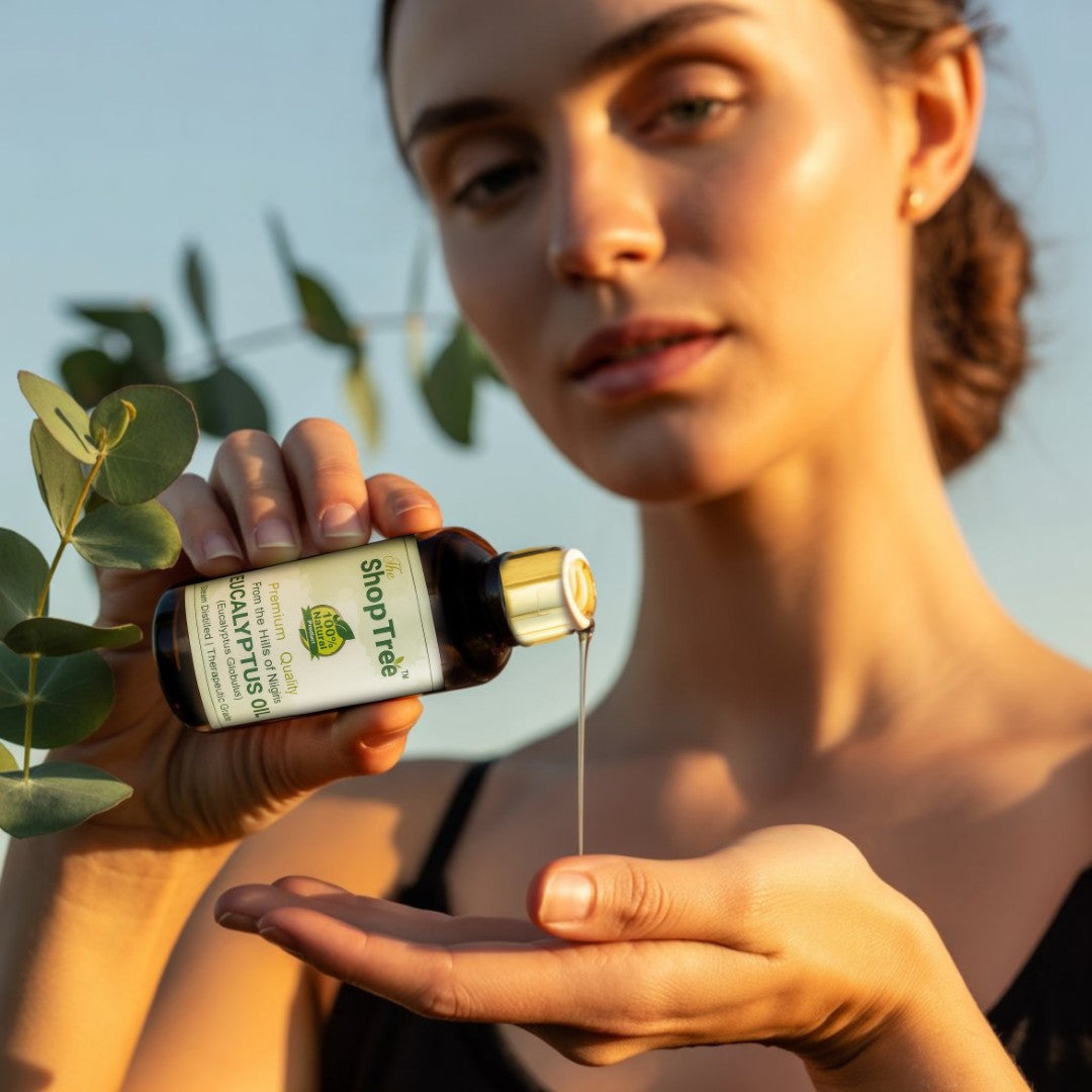 Eucalyptus Oil | Pure Steam Distilled Nilgiri Oil | Relief for Cold, Cough, Headache, Pain, Congestion & Aromatherapy