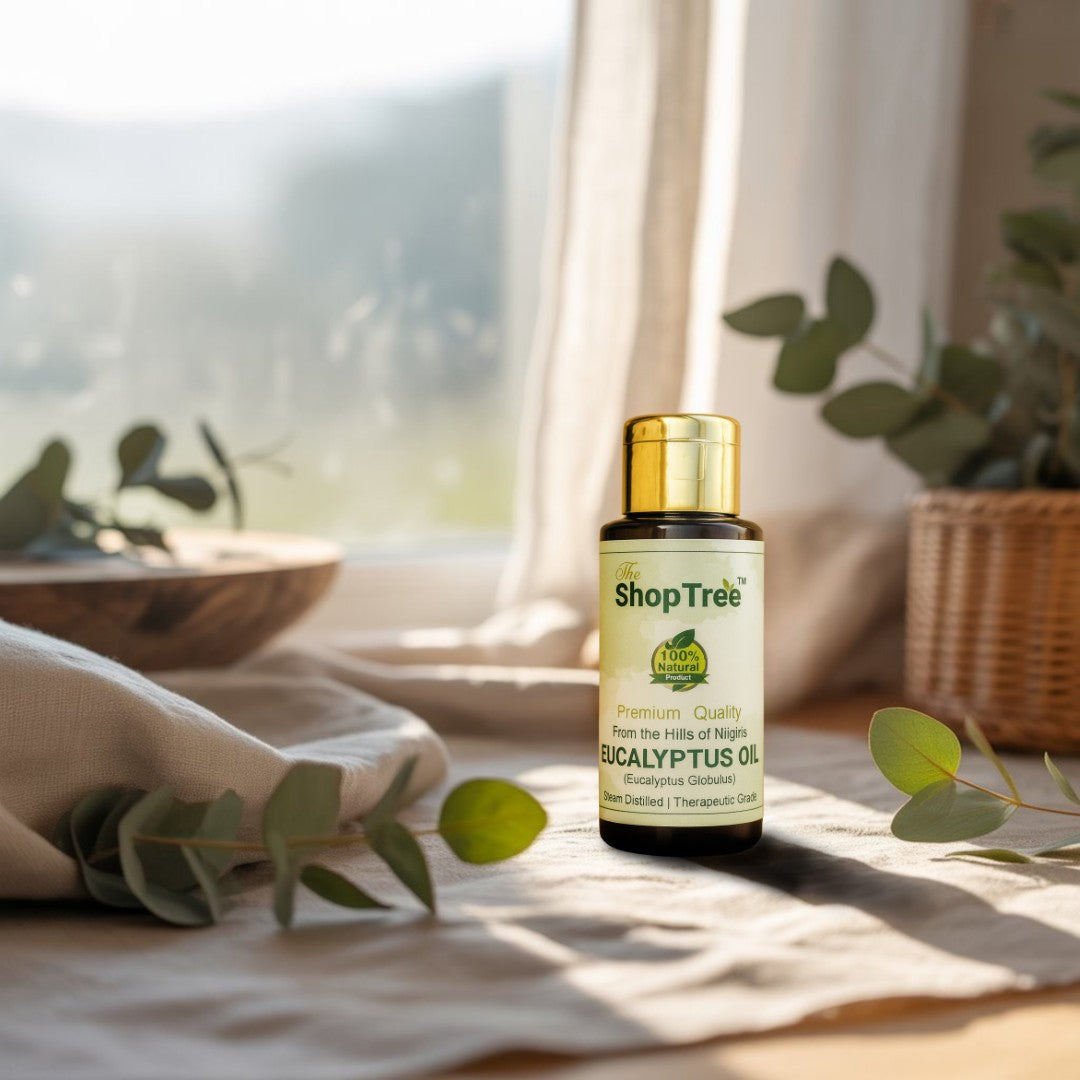 Eucalyptus Oil | Pure Steam Distilled Nilgiri Oil | Relief for Cold, Cough, Headache, Pain, Congestion & Aromatherapy