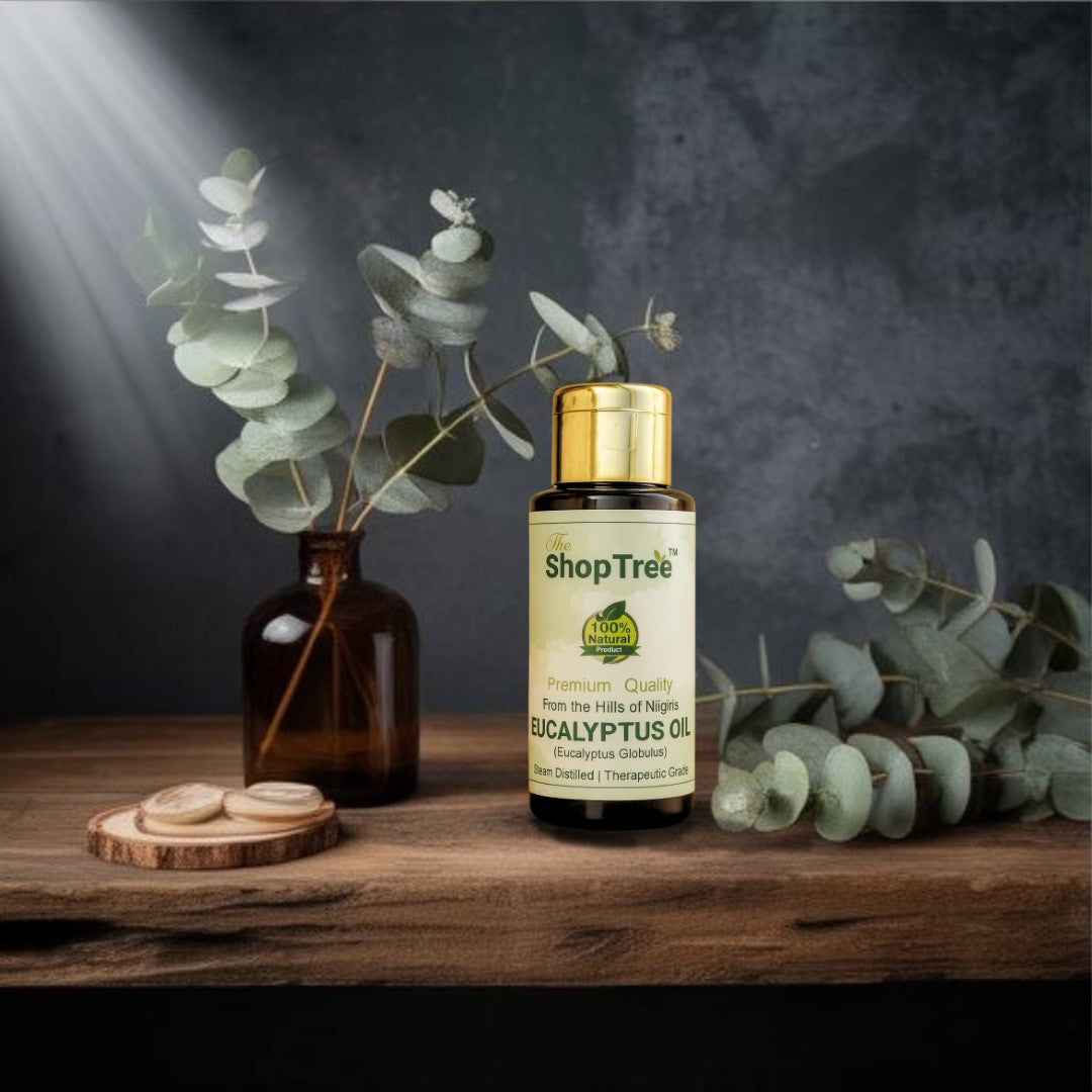 Eucalyptus Oil | Pure Steam Distilled Nilgiri Oil | Relief for Cold, Cough, Headache, Pain, Congestion & Aromatherapy