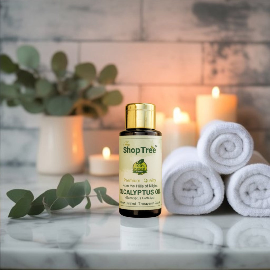 Eucalyptus Oil | Pure Steam Distilled Nilgiri Oil | Relief for Cold, Cough, Headache, Pain, Congestion & Aromatherapy