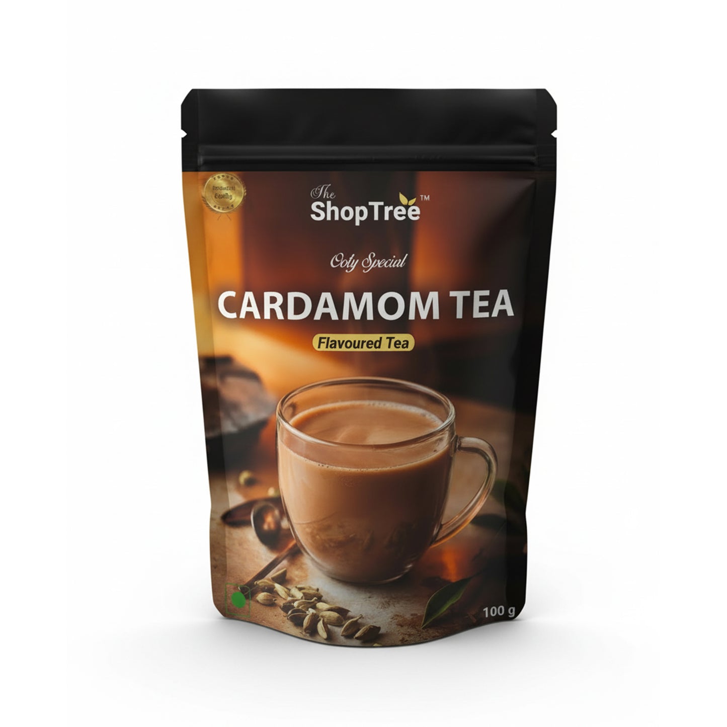 Ooty Special Cardamom Tea 100g | Premium Nilgiri CTC Tea with Natural Elaichi | Aromatic & Refreshing Blend