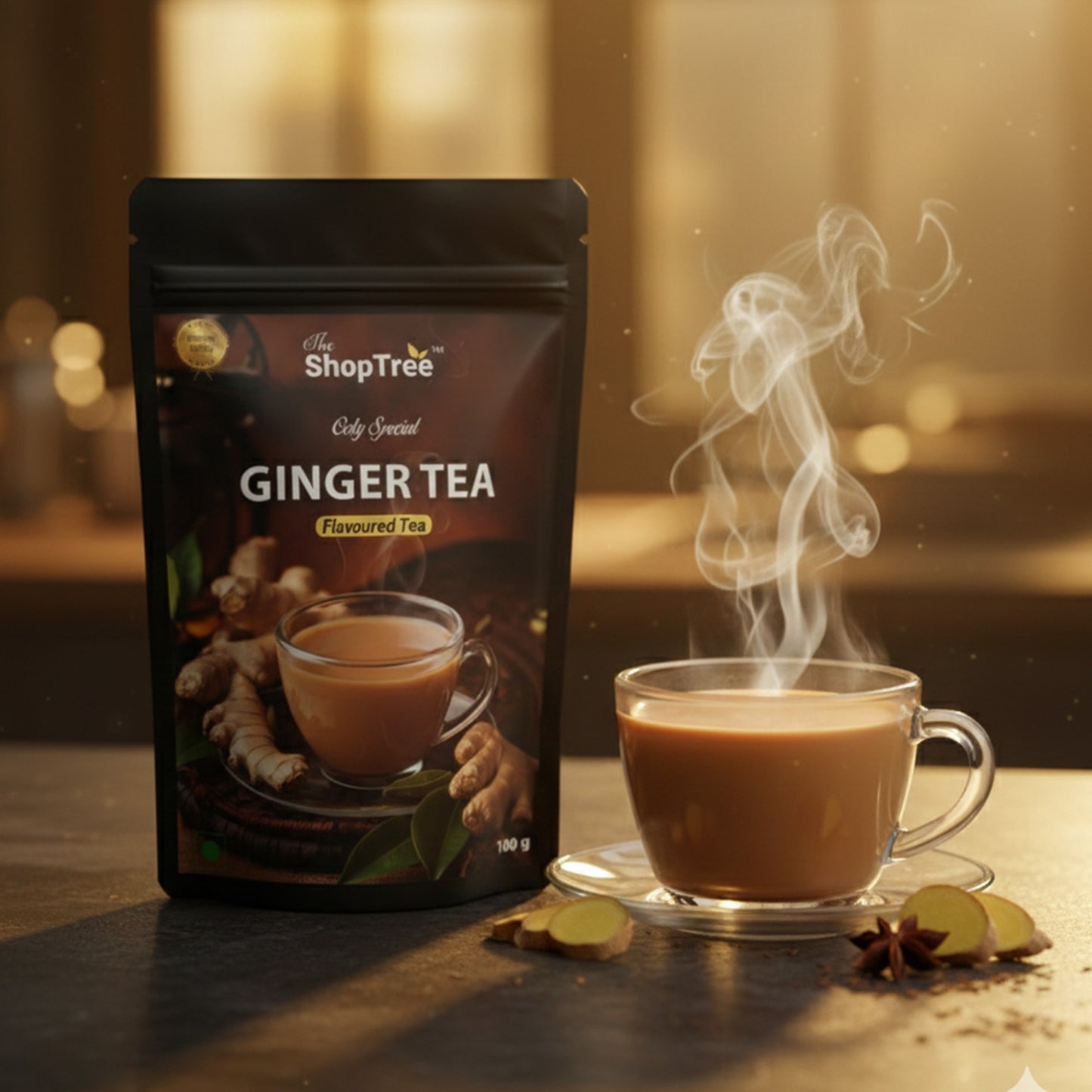 Ooty Special Ginger Tea 100g | Premium CTC Tea with Natural Ginger | Strong Aroma & Healthy Digestive Drink